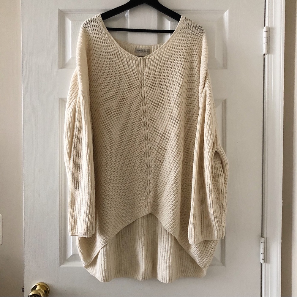 UO Oversized Cream Sweater